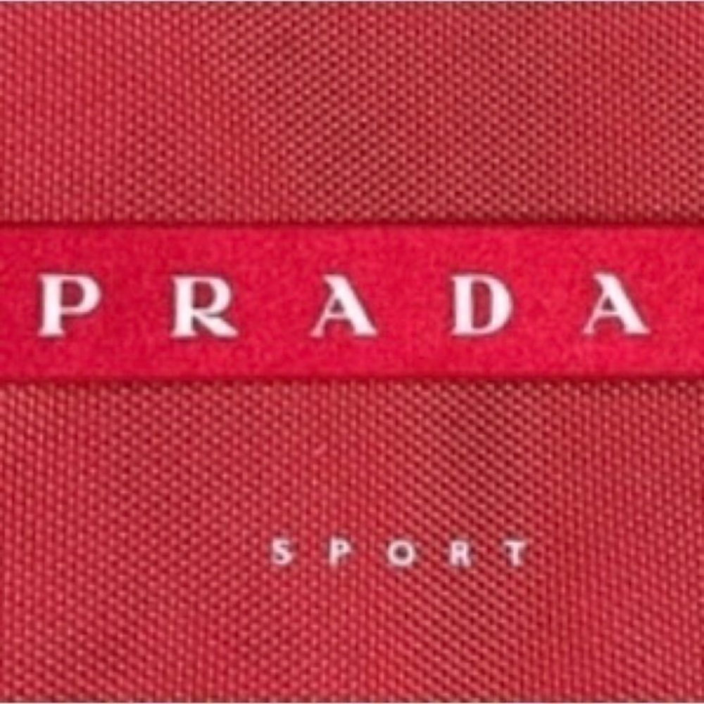 AUTHENTIC Prada red cosmetics toiletries travel or sports bag - Picture 4 of 16